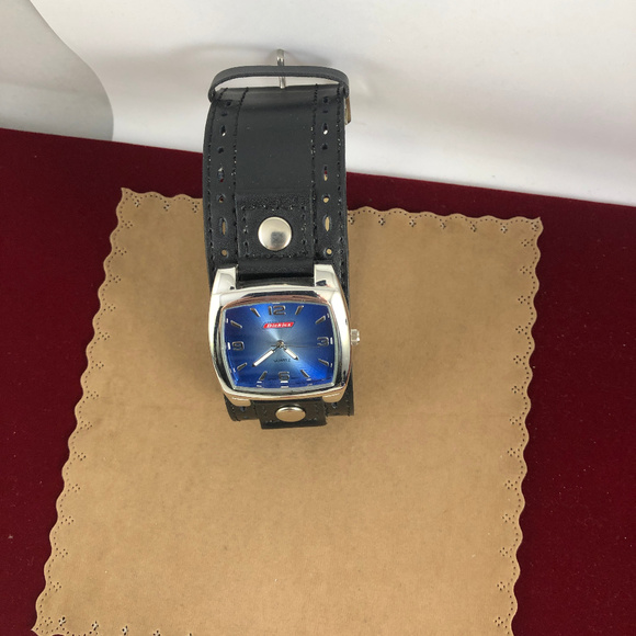 Vintage Dickies Black Cuff Silver Blue Watch NWOT main image 7